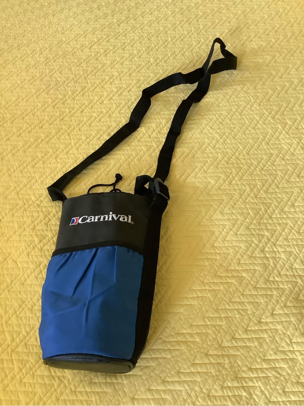 Carnival Blue & Black Neck Pouch Crossbody